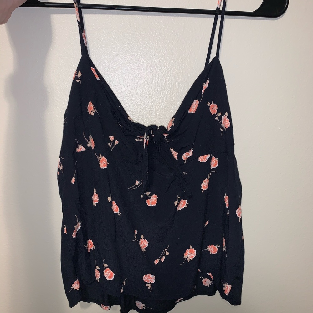 Floral Tie Front Brandy Melville shirt